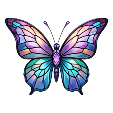 Nebula Gemstone Stained Glass Butterfly sticker