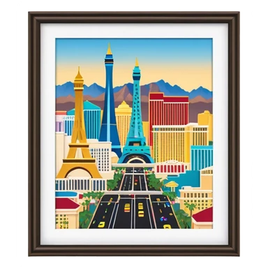las vegas strip sticker