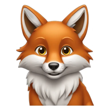 Chat-sur-un-renard sticker