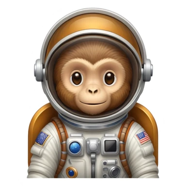 monkey astronaut sticker