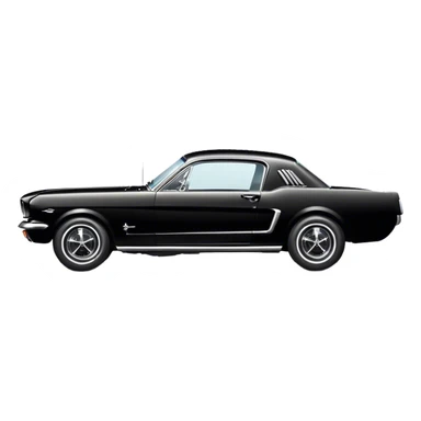 Sideview Black 1965 Ford Mustang sticker