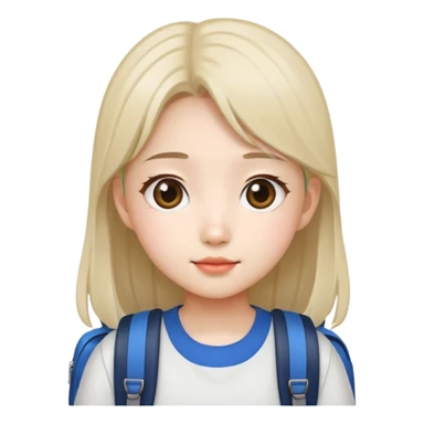 korean girl student sticker