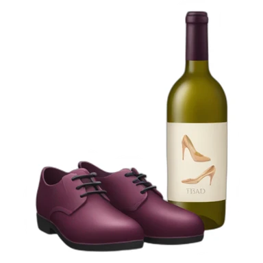 Wine with shoes sticker