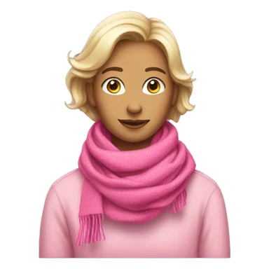 pink scarf  sticker