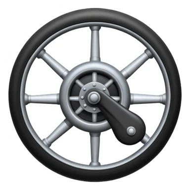 he aircraft's landing gear is one inflated, plump wheel with a strut, black in color, cartoon-style sticker