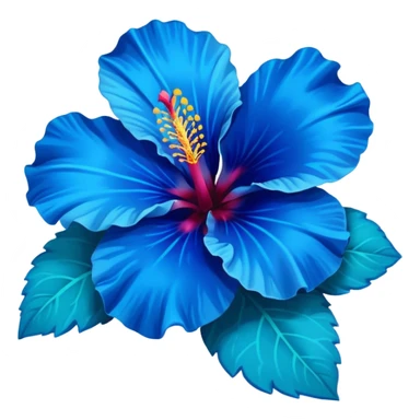 ultramarine hibiscus w cyan center (no yellow) sticker