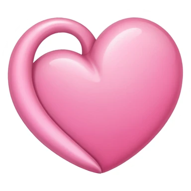 Pink crescent moon heart sticker
