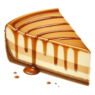 Salted caramel cheesecake slice sticker