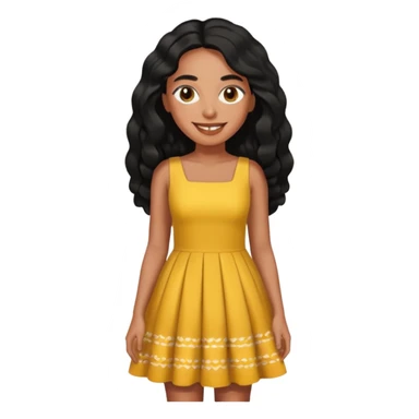 Solange with long black hair sticker