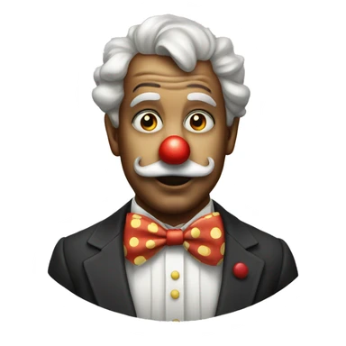 clown with bow tie sticker