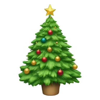 Christmas tree with Green door Ornament  sticker