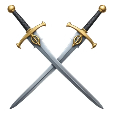 black crossed swords sticker