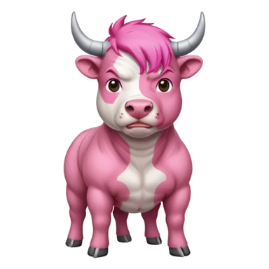 American bull with pink hair  sticker