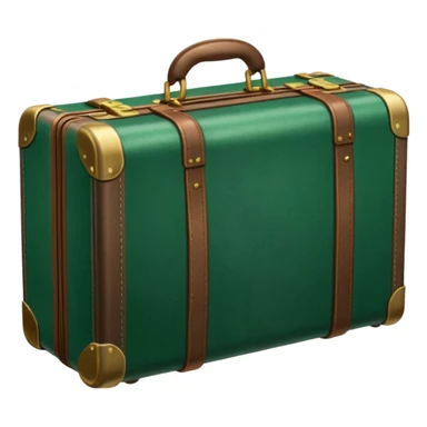 suitcase emerald color sticker