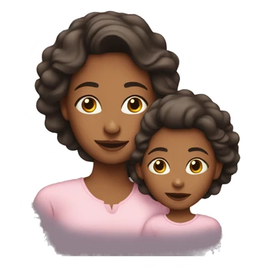 mother and daughter  sticker