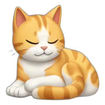gato durmiendo sticker