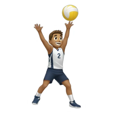 Volleyball spike male sticker