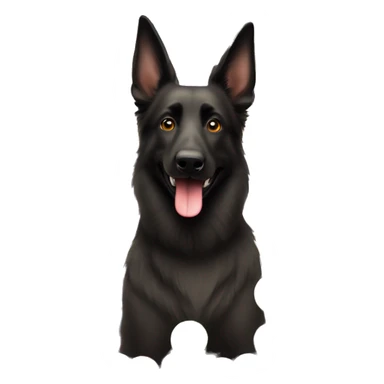 Belgian shepherd dog playing with balls sticker