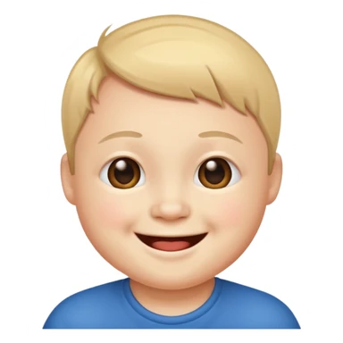 Smiling emoji with Down syndrome sticker