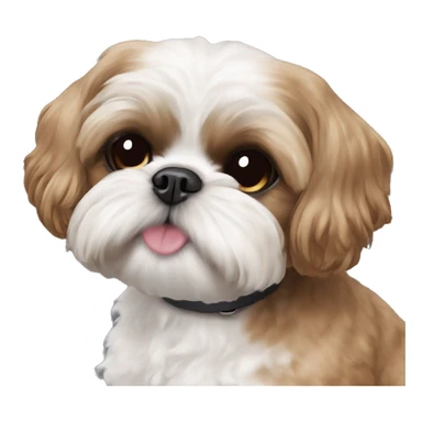 Shih tzu sitting next to Devon Rex  sticker