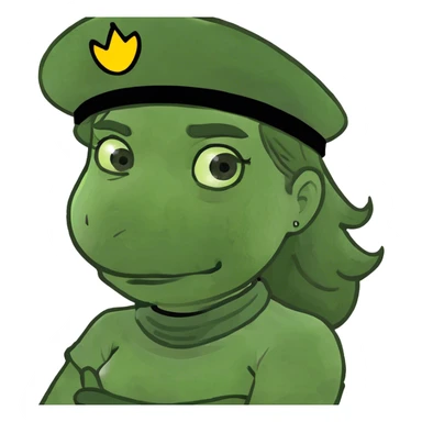 a girl whos arms are crossed around neck with a mad face  sticker