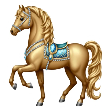Horse made of small rhinestones renaissance sticker