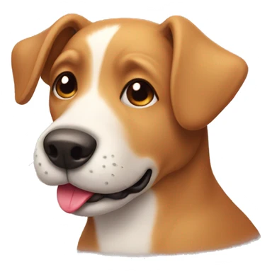 dog with a heart sticker