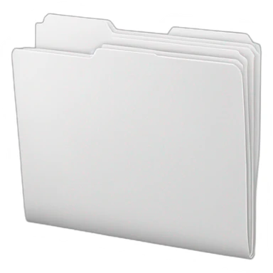 Folder with papel inside white sticker