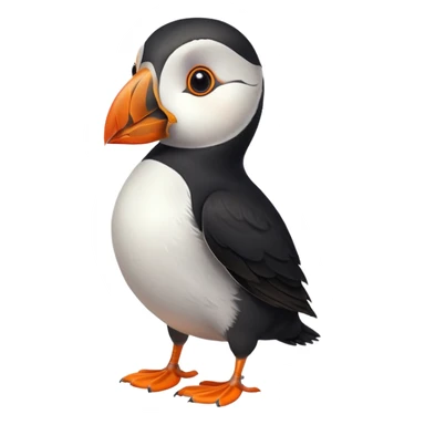 cute puffin with big eyes sticker