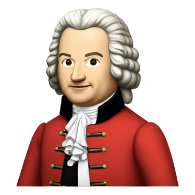 johann sebastian bach standing with red jacket sticker