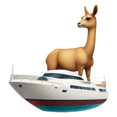 vicuna standing on a yacht sticker