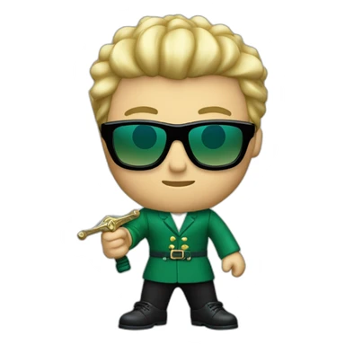 white-guy-in-gradient-green-blue-suit-with-blonde-hair-and-black-sunglasses-standing-with-black-shoes-and a sword sticker