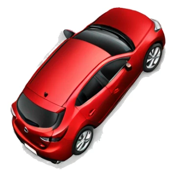 red mazda 3 hatchback sticker