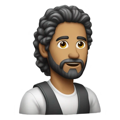 Arquitecta morena pelo rizado sticker