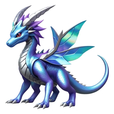  cool edgy shiny colorful Suicune-Dialga-Reptile full body sticker