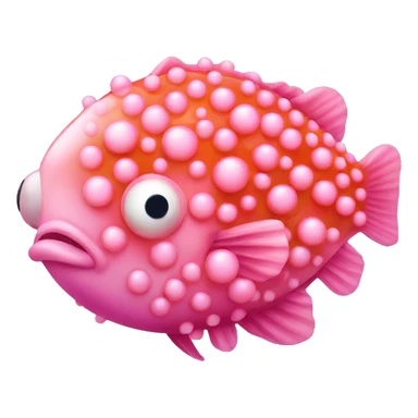 Pink fish caviar sticker