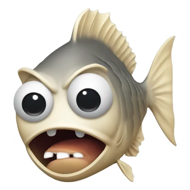 Angry fish with anger issues  sticker