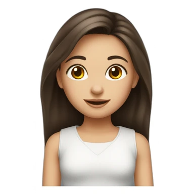 cute-brunette-girl sticker