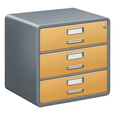 filing cabinet with vertical stacked drawers sticker