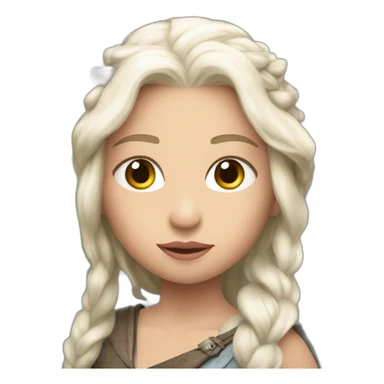 Daenerys Targaryen with 3 little dragon sticker