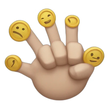 circle fingers punch game sticker