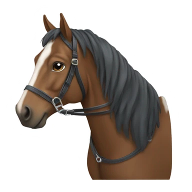 Overo horse in the saddle sticker
