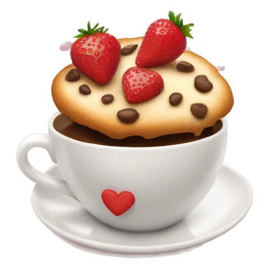 Un café con corazones pero café de fresa  sticker