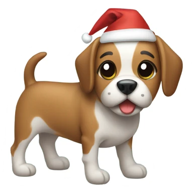 Wrapping holiday dog sticker