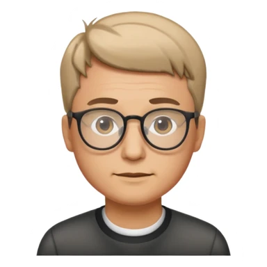 SEÑOR CON GAFAS Y CABELLO MUY CORTO sticker