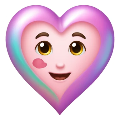 Corazon rosa pastel con brillos sticker