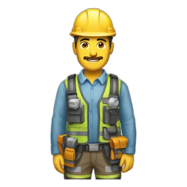 Ingeniero civil de cuerpo completo sticker