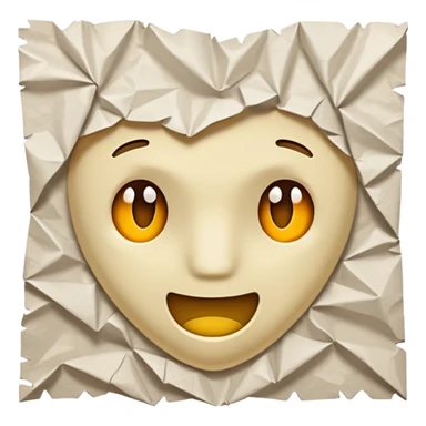 crumpled paper sticker