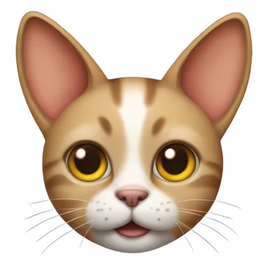Cat with big ears sticker