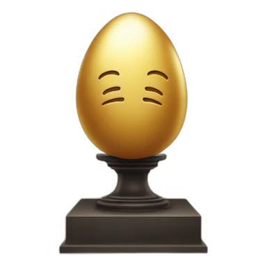 golden egg on pedestal sticker